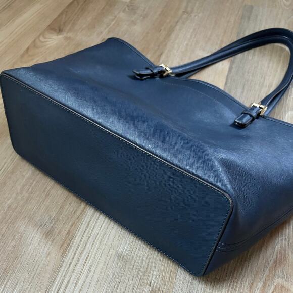 Michael Kors Jet Set Navy Blue Saffiano Tote - Picture 2 of 7